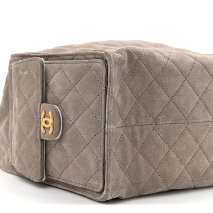 Chanel Suede Quilted Medium Chanel 25 Handbag Dark Grey 10 of 10