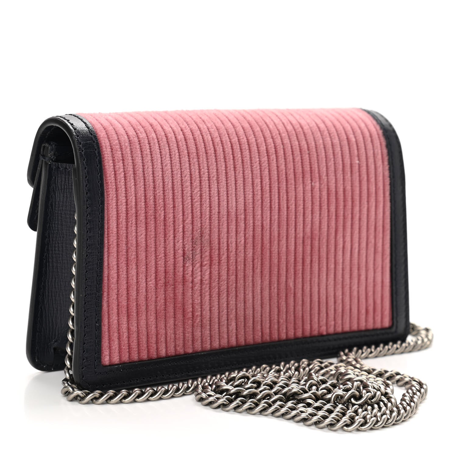 Gucci Lanzo Stretch Cord Azalea Calfskin Super Mini Dionysus Shoulder Bag Pink Blue 3 of 9