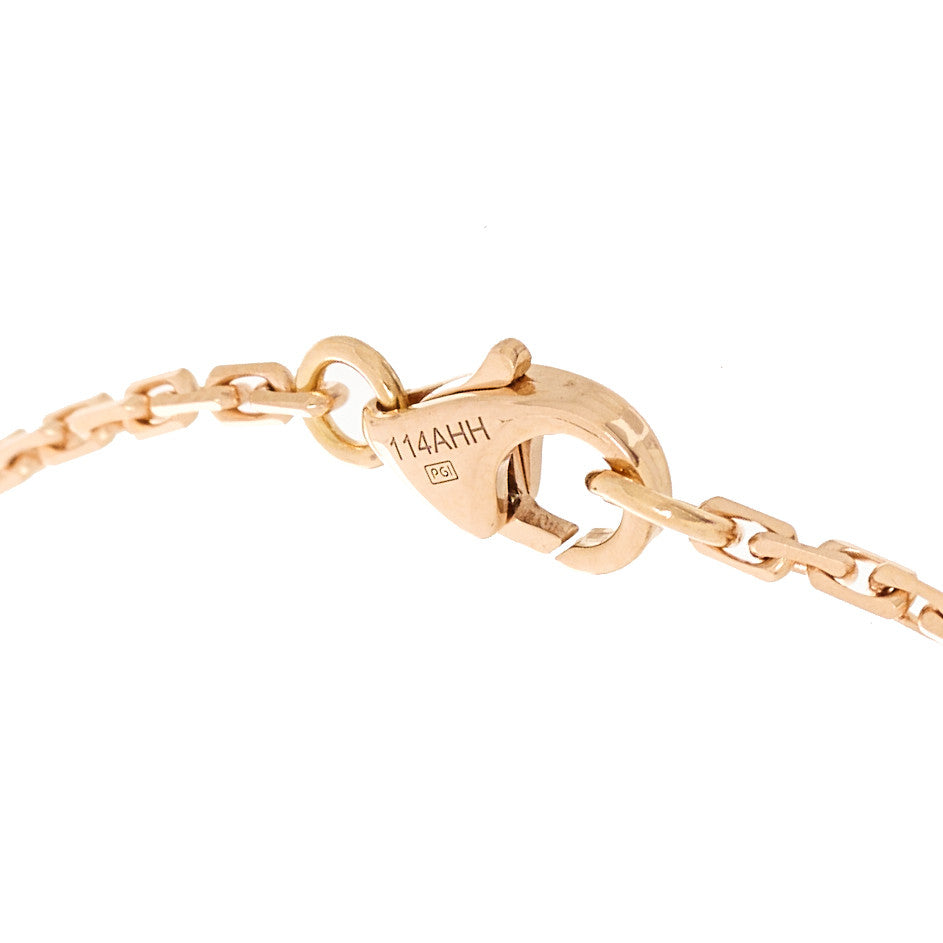 Cartier 18K Pink Gold Diamond LOVE Half-Paved Chain Bracelet 3 of 5