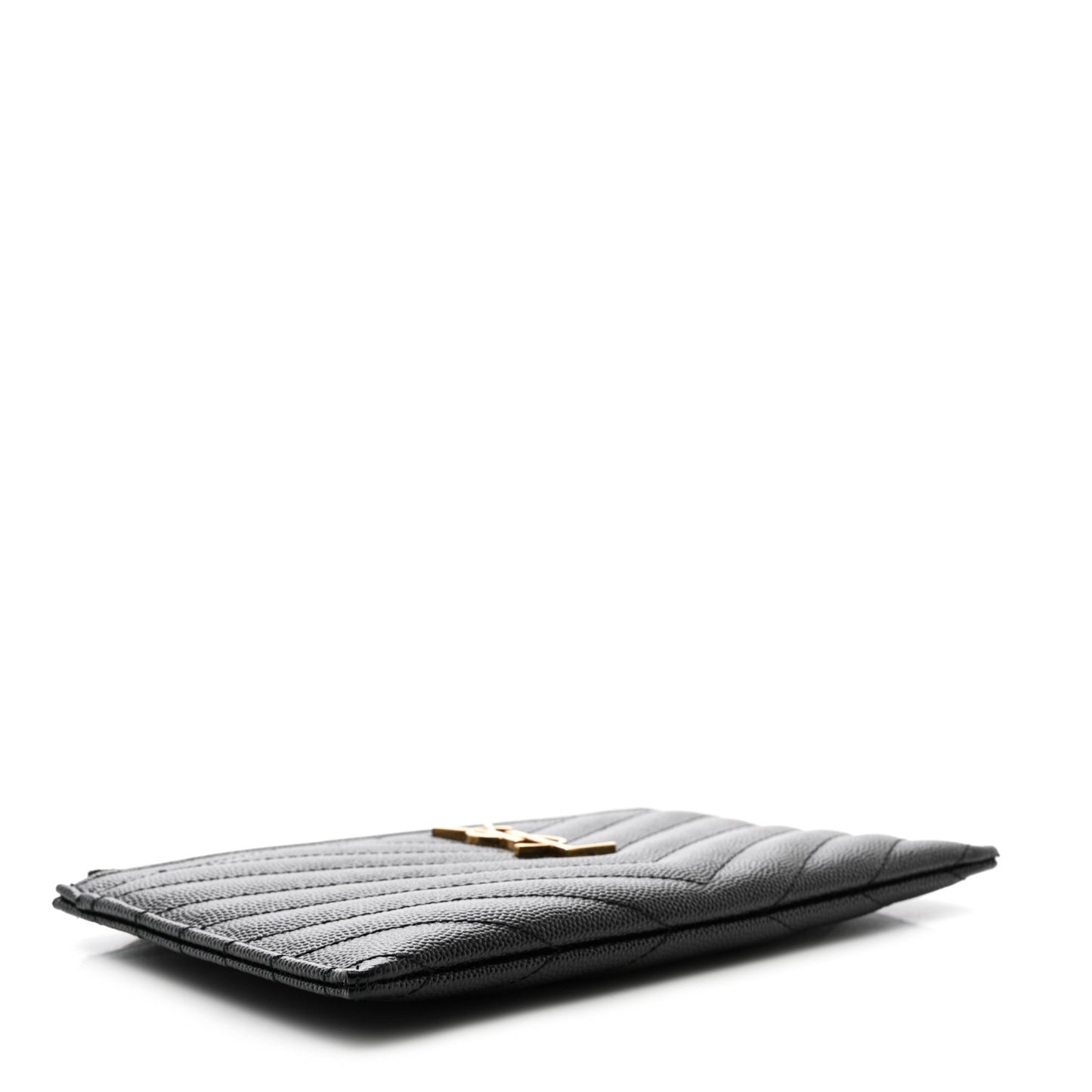 Grain De Poudre Chevron Monogram Bill Pouch Black