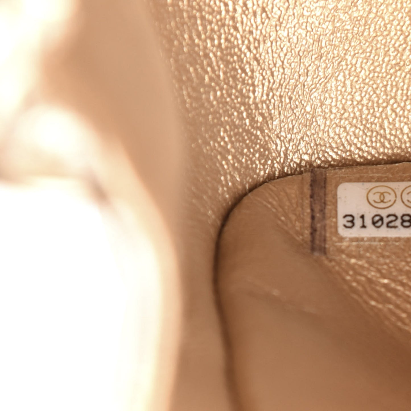 Metallic Lambskin Quilted Mini Square Flap Gold