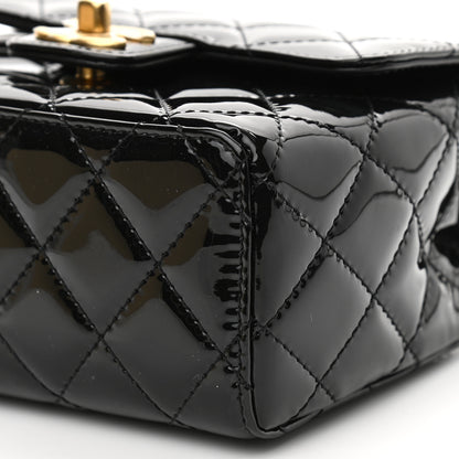 Chanel Patent Calfskin Quilted Mini Square Flap Black 9 of 11