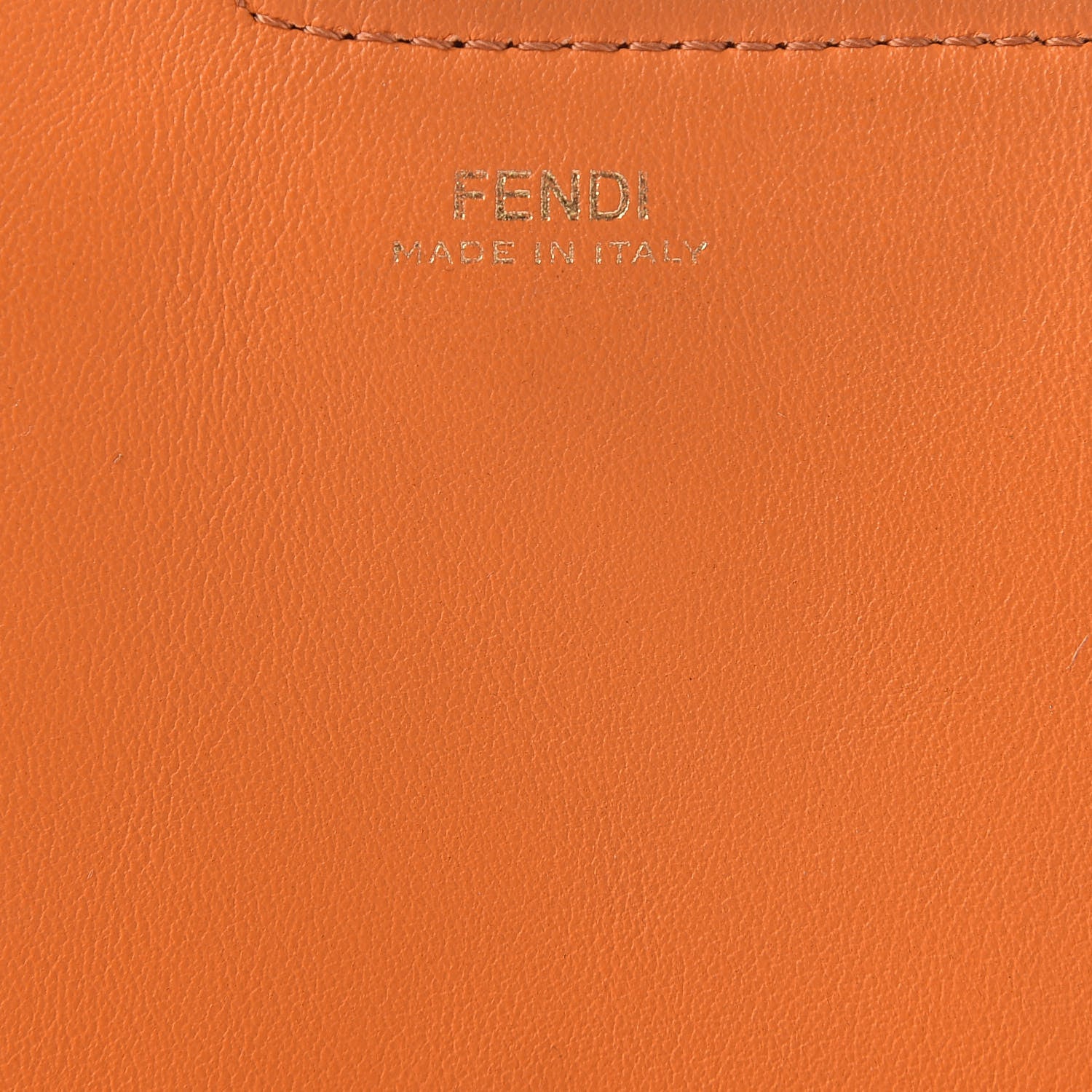 Fendi Vitello Grace Matte 3 Pocket Mini Crossbody Bag Aranciata 8 of 10