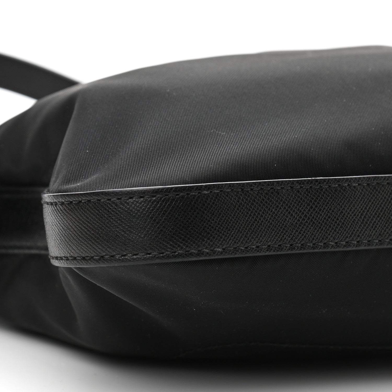 Prada Tessuto Nylon Saffiano Crossbody Bag Black 8 of 10