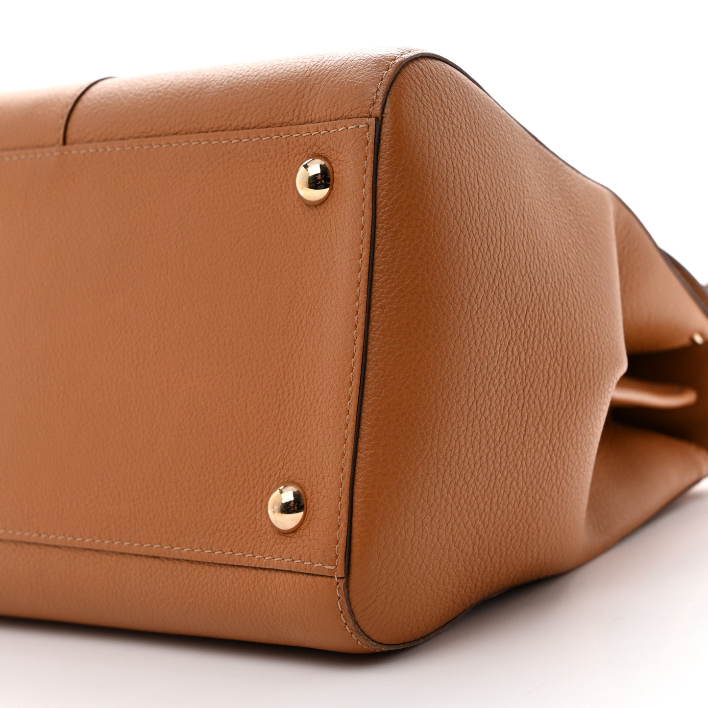 Grained Calfskin MM Brillant Satchel Natural