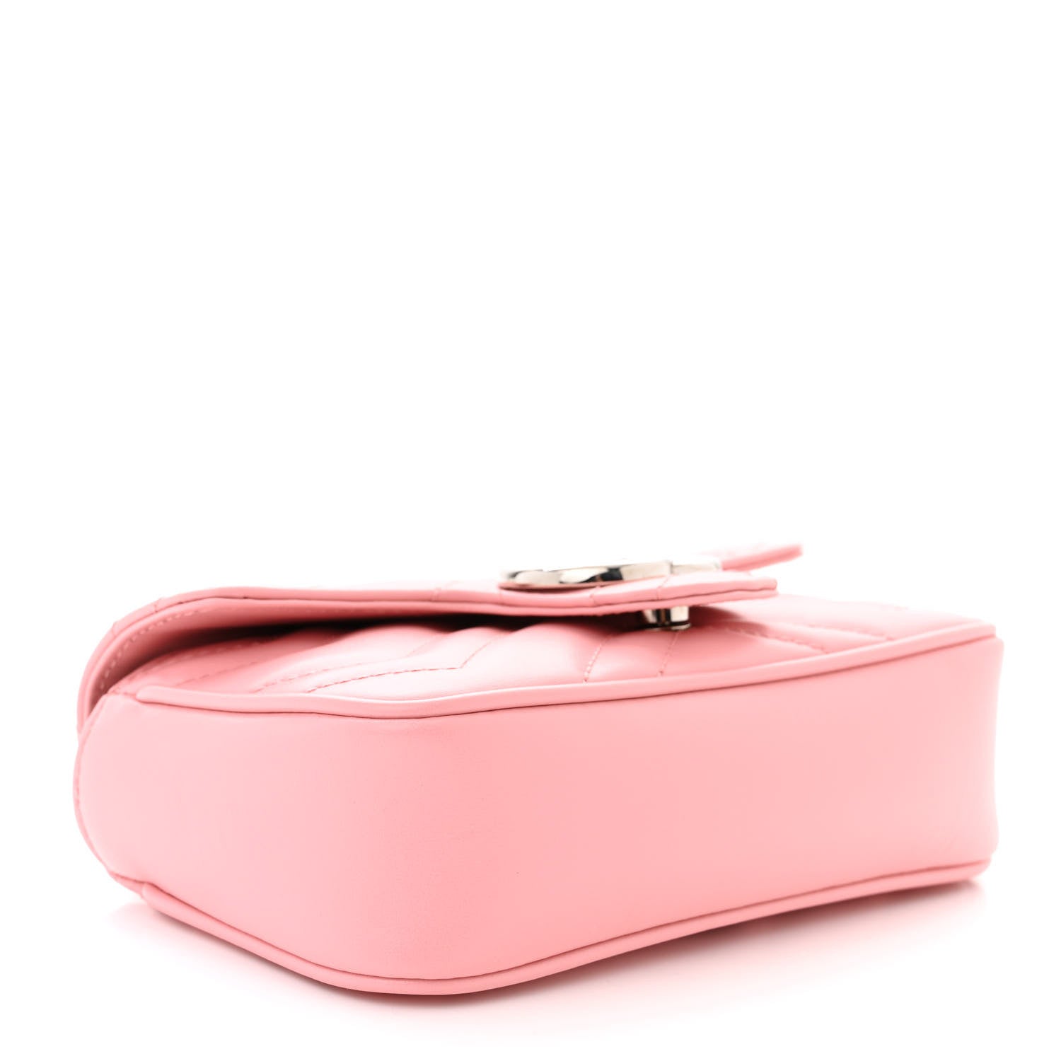 Gucci Calfskin Matelasse Super Mini GG Marmont Shoulder Bag Wild Rose 4 of 11