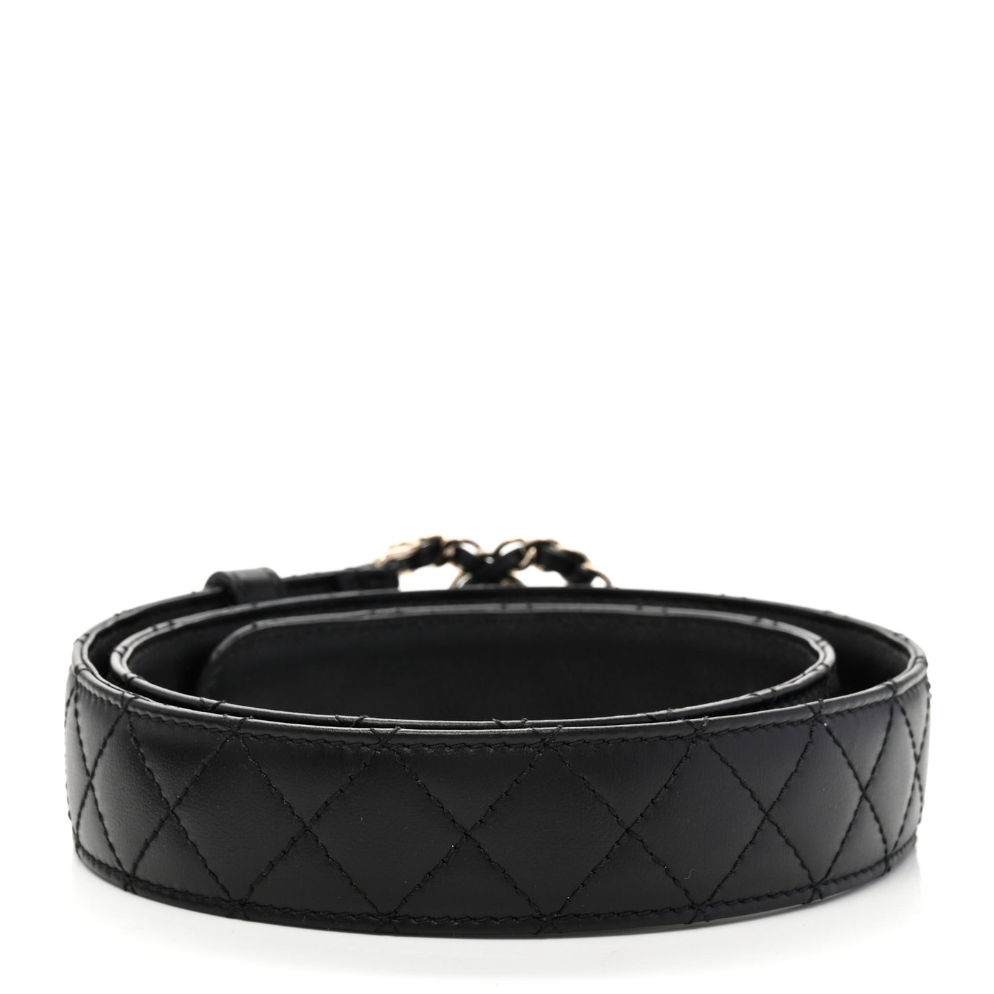 Lambskin CC Chain Belt 80 32 Black