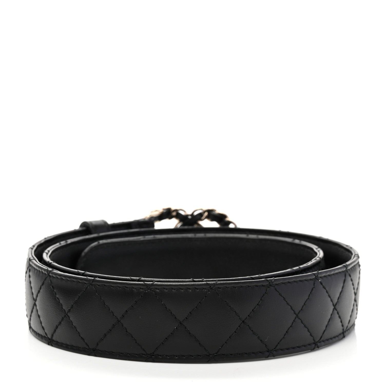 Chanel Lambskin CC Chain Belt 80 32 Black 2 of 7