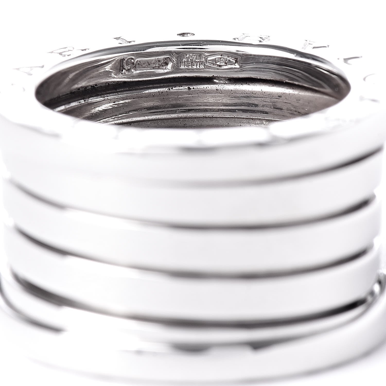 Bulgari 18K White Gold B.Zero1 Five-Band Ring 51 5.75 5 of 5