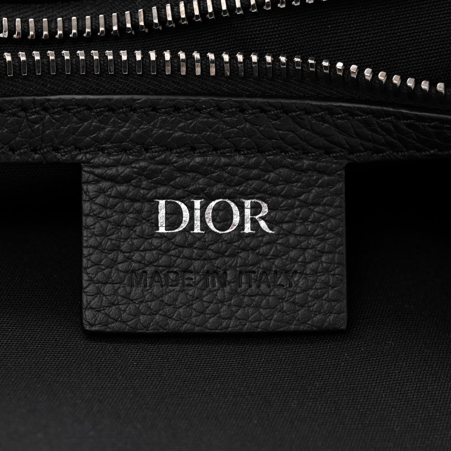 Christian Dior Oblique Jacquard Grained Calfskin Saddle Backpack With Flap Beige Black 6 of 10