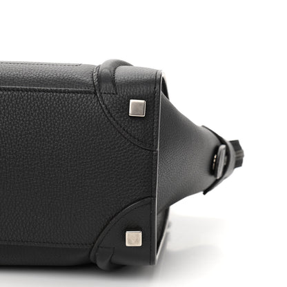 Celine Drummed Calfskin Micro Luggage Black 9 of 9