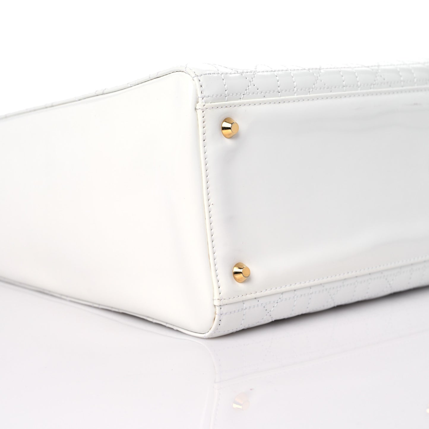 Patent Cannage Large Lady Dior White