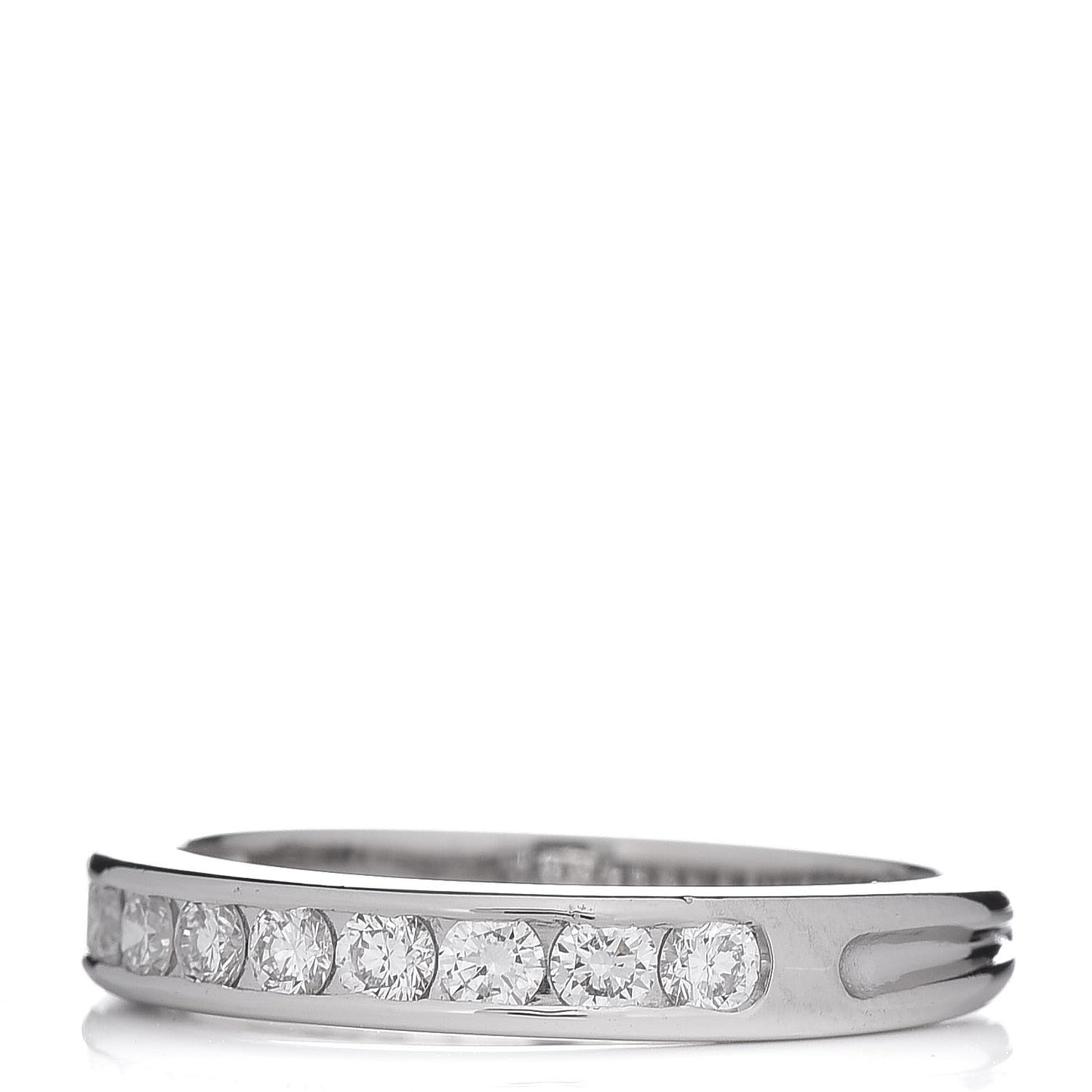 Platinum Diamond 3mm Half Circle Wedding Band Ring 50 5.5