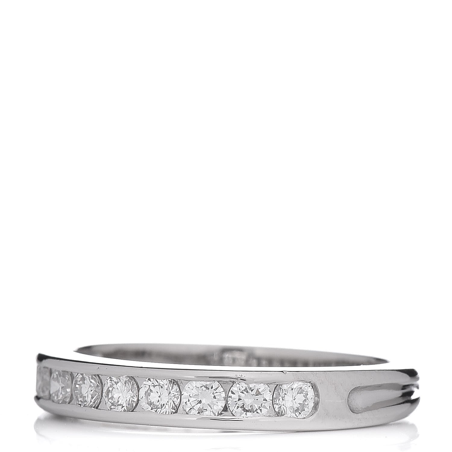 Tiffany Platinum Diamond 3mm Half Circle Wedding Band Ring 50 5.5 3 of 6