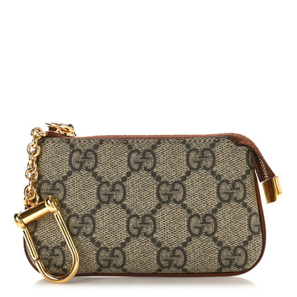 Gucci GG Supreme Monogram Key Case Brown 1 of 9