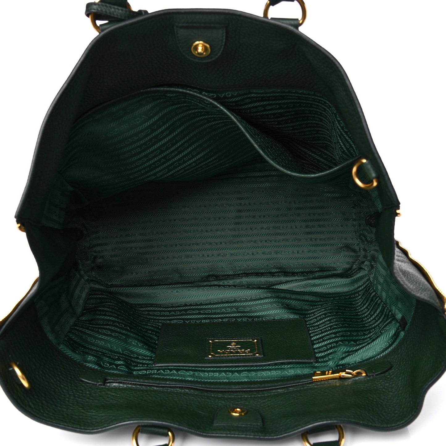 Vitello Daino Side Zip Tote Foresta