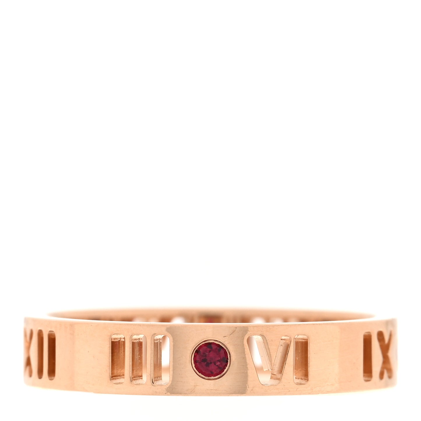18K Rose Gold Ruby Atlas Pierced Ring 52 6