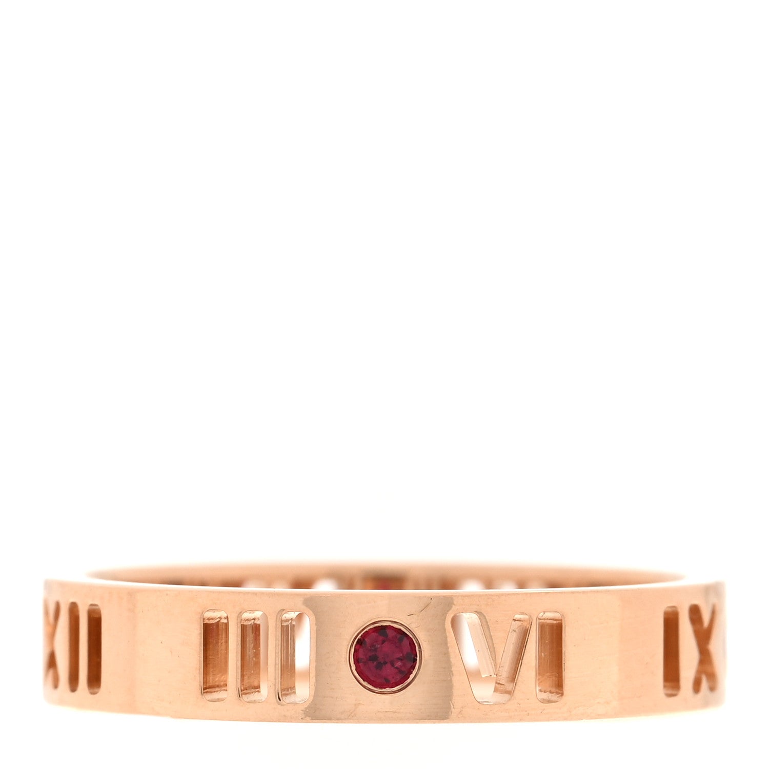Tiffany 18K Rose Gold Ruby Atlas Pierced Ring 52 6 3 of 4