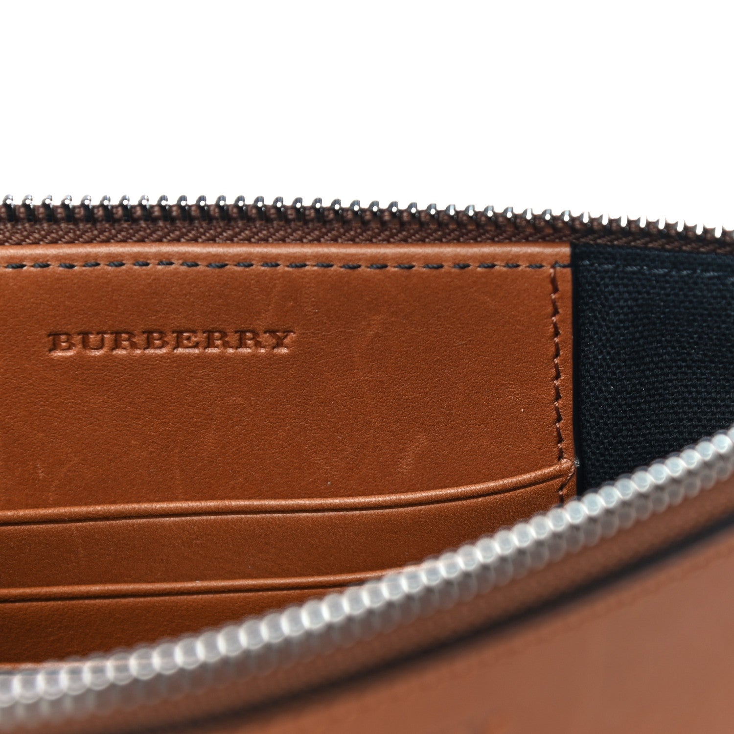Burberry Mega Check Peyton Crossbody Clutch Bag Saddle Brown 10 of 12