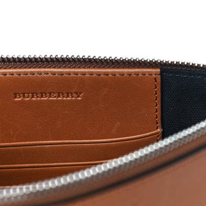 Burberry Mega Check Peyton Crossbody Clutch Bag Saddle Brown 10 of 12