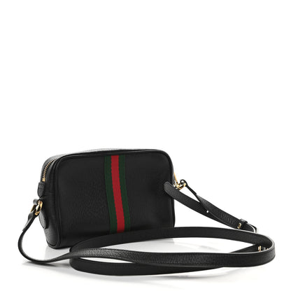 Gucci Calfskin Web Mini Ophidia Shoulder Bag Black 3 of 9