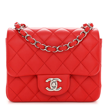 Chanel Lambskin Quilted Mini Square Flap Red 1 of 11