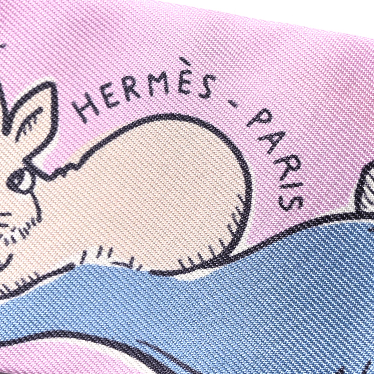 Silk Mille Et Un Lapins Twilly Parme Rouge Vif Camel