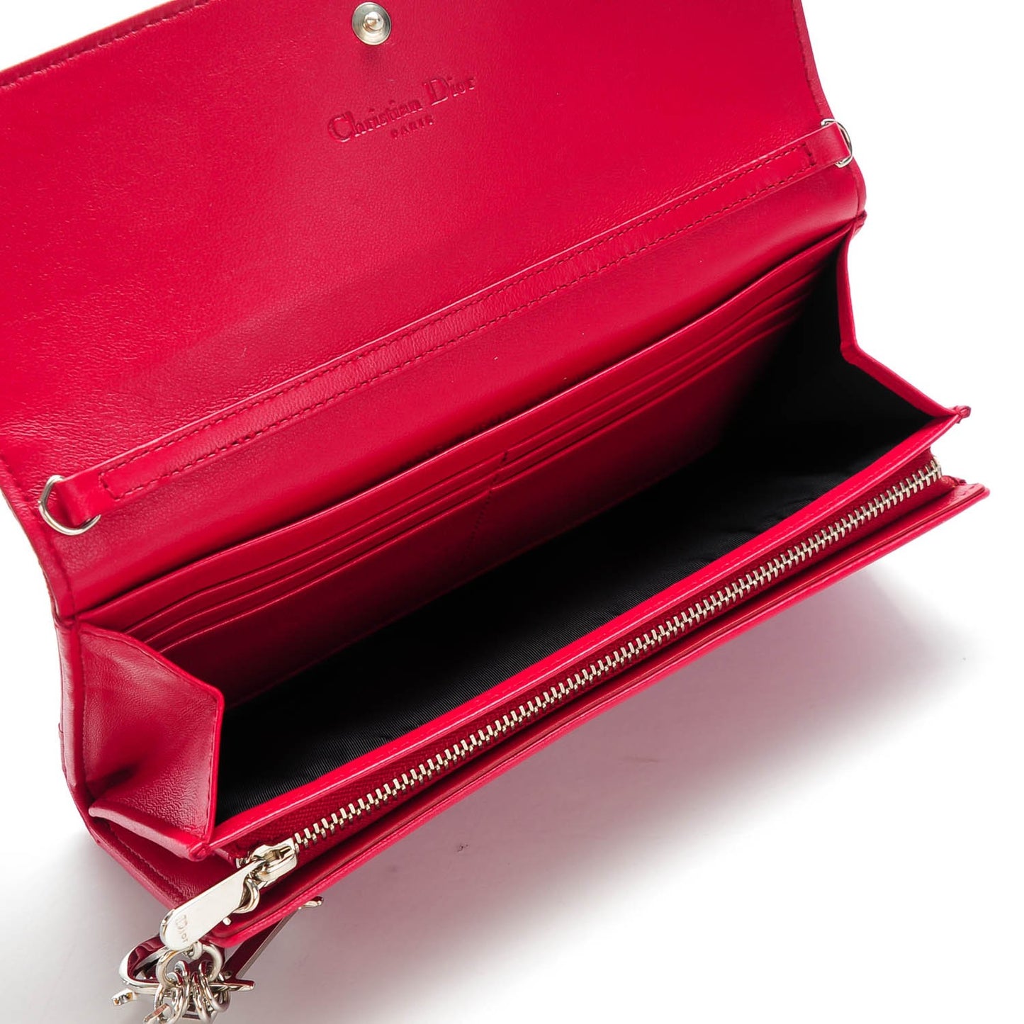 Lambskin Cannage Rendezvous Wallet Rouge Carmin