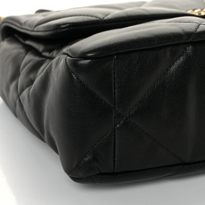 Chanel Goatskin Quilted Large Chanel 19 Flap Black 8 of 13