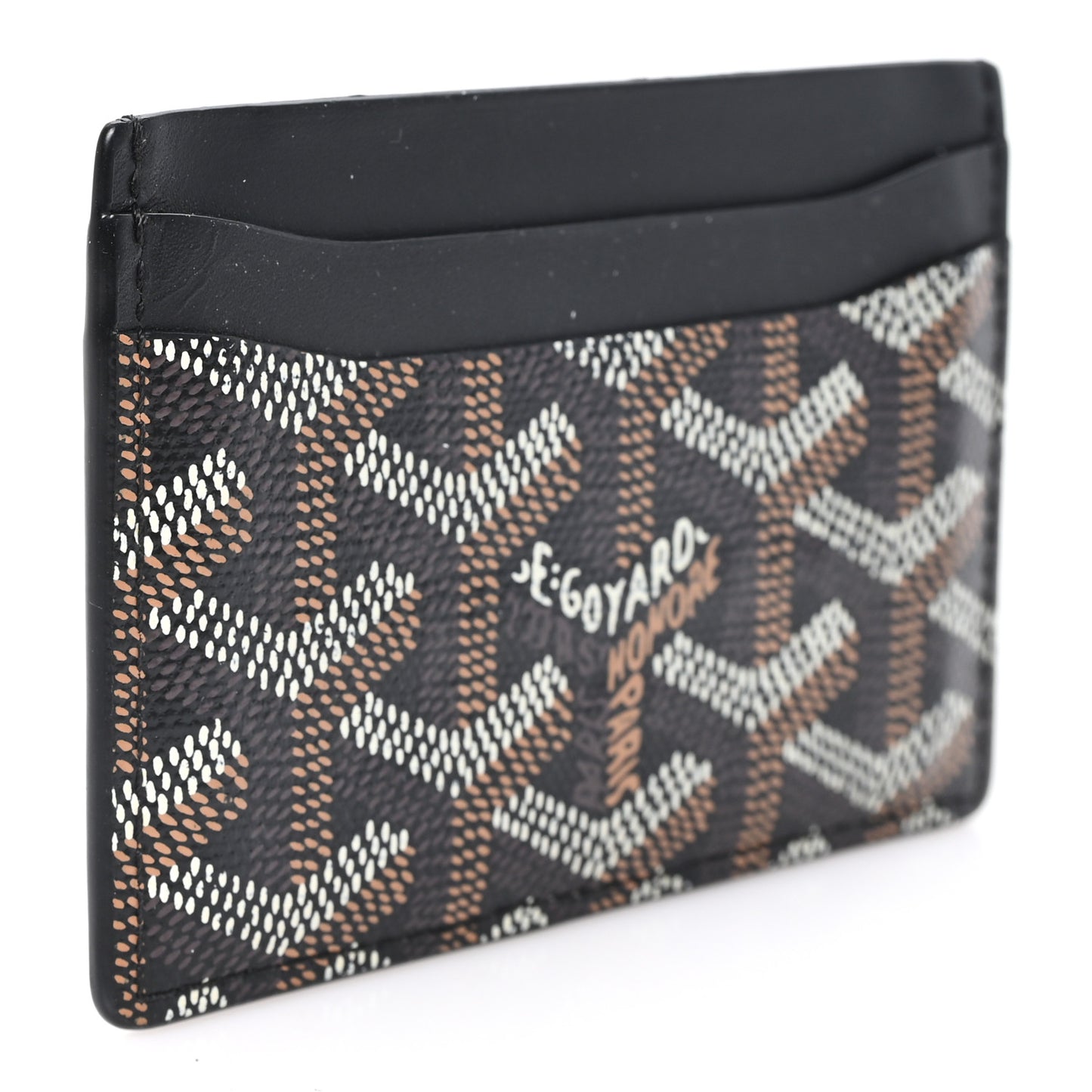 Goyardine Saint Sulpice Card Holder Black