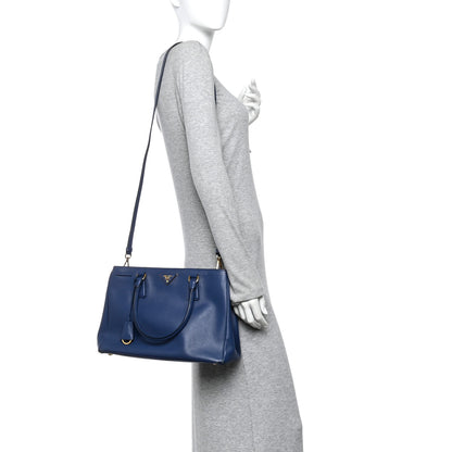 Prada Saffiano Lux Medium Tote Bluette 2 of 14