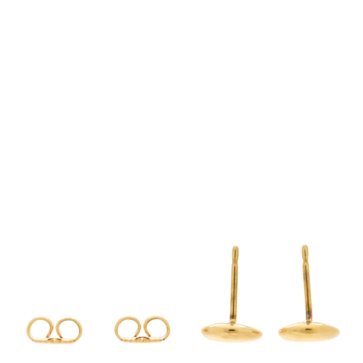 Tiffany 18K Yellow Gold Diamond Elsa Peretti Disc Earrings 3 of 4