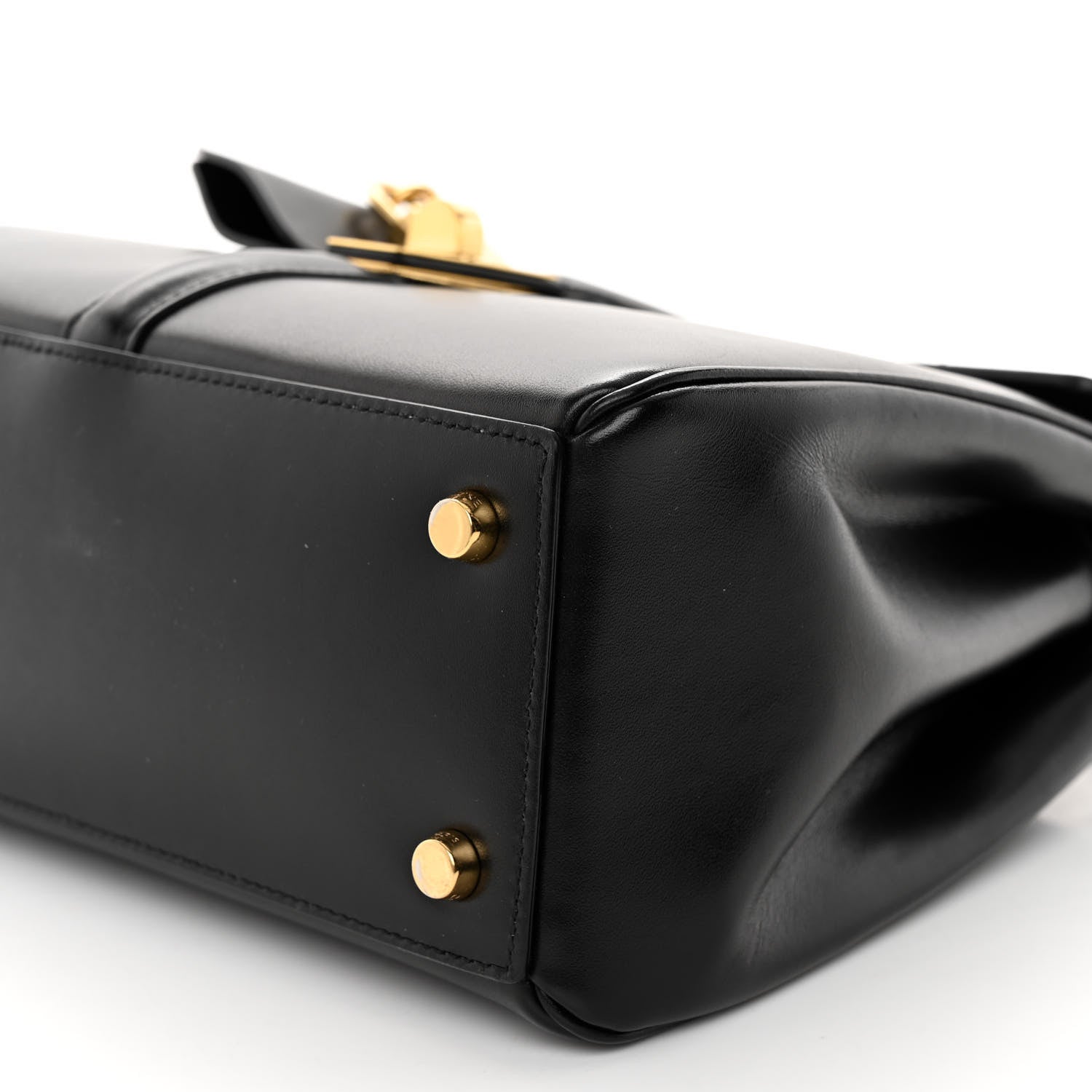 Celine Satinated Calfskin Mini 16 Top Handle Bag Black 9 of 9