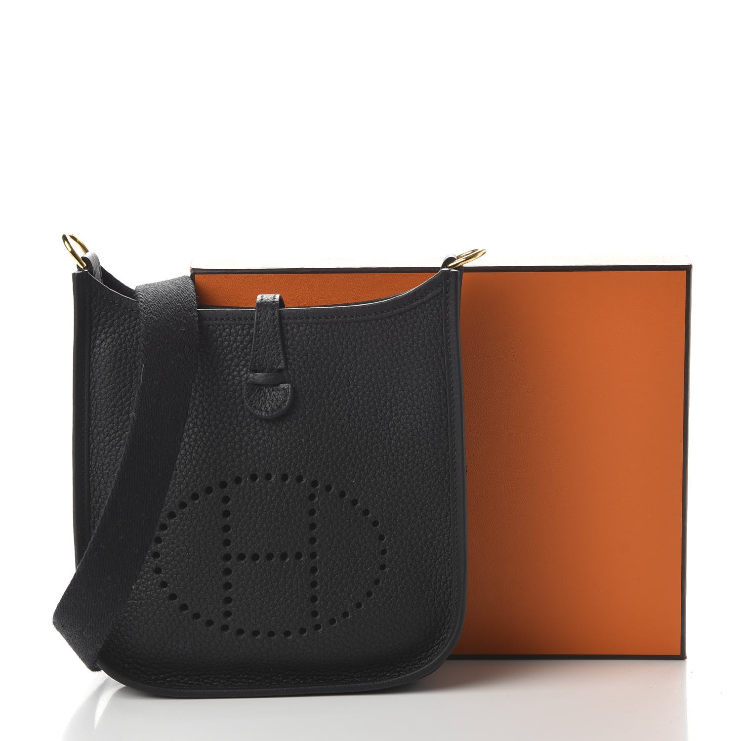 Hermes Taurillon Clemence Evelyne TPM Black 10 of 10