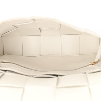 Bottega Veneta Grained Calfskin Maxi Intrecciato Cassette Crossbody Bag White 5 of 11