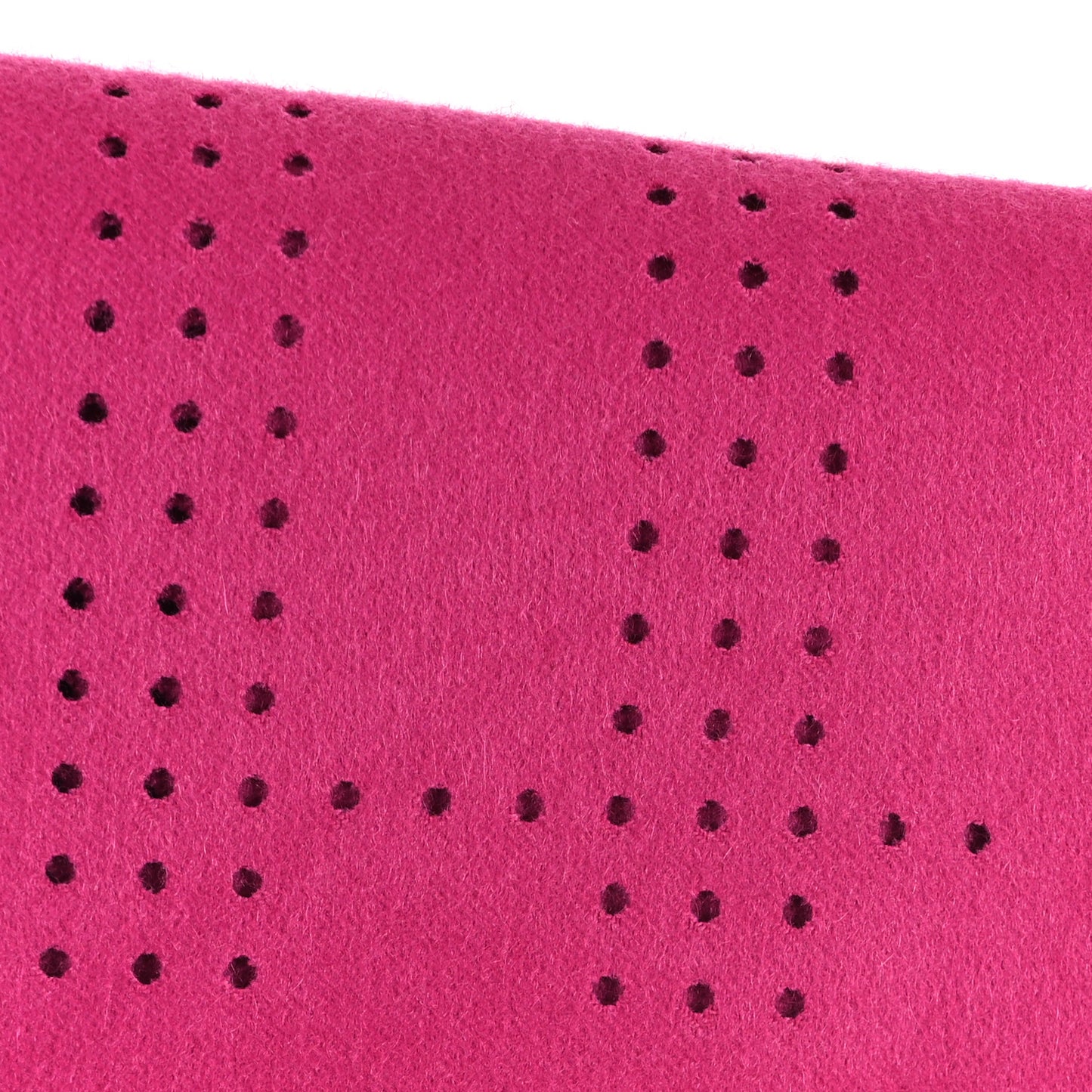 Wool Fringe Perforated Scarf Pink