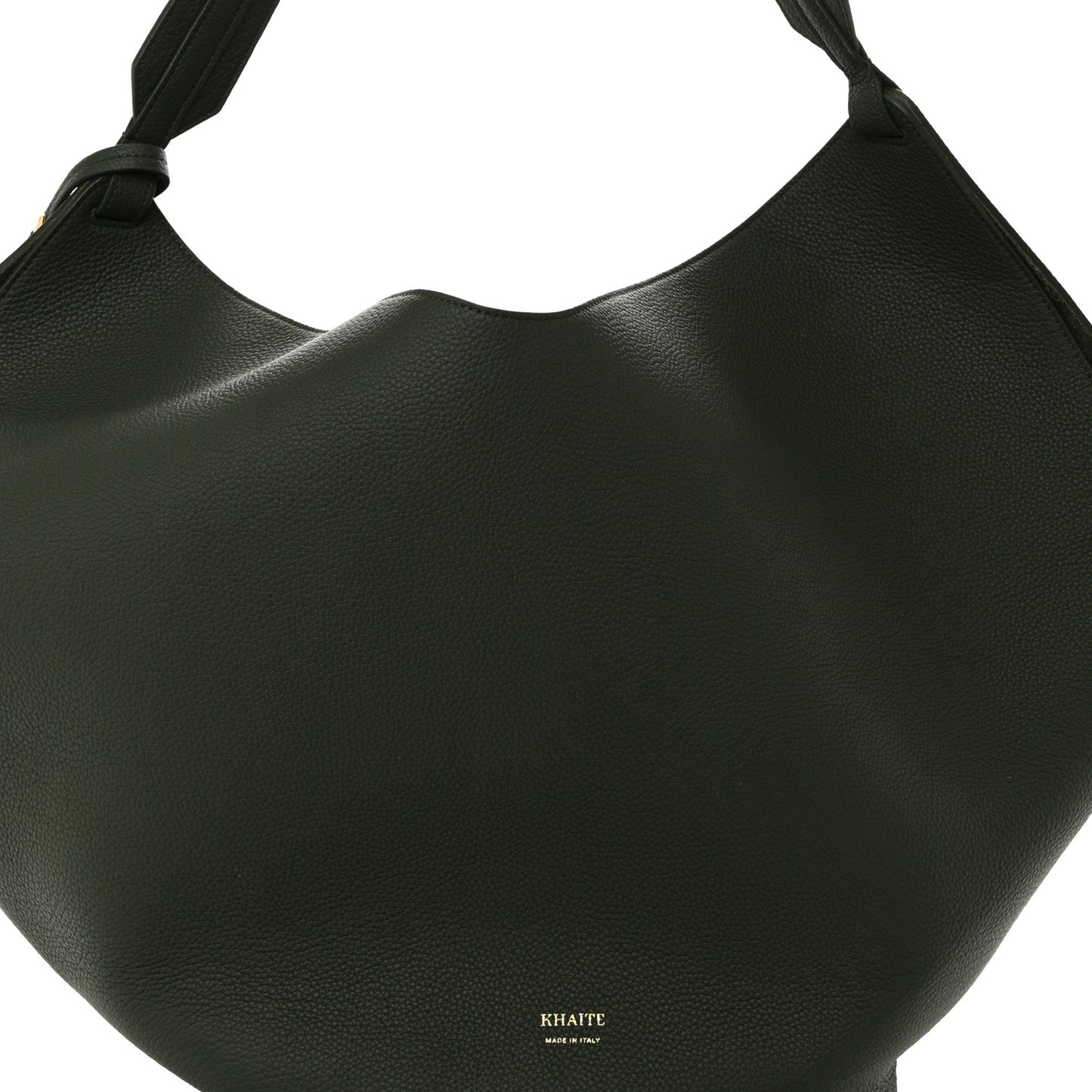 Pebbled Sport Calfskin Medium Lotus Tote Bottle Green