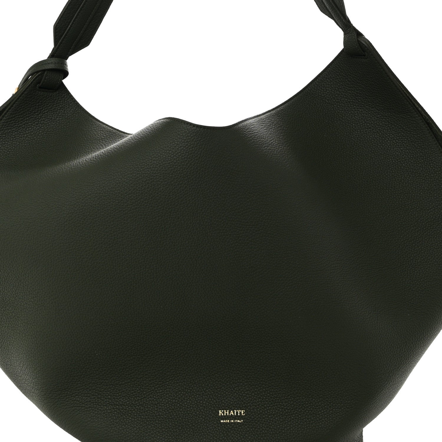Khaite Pebbled Sport Calfskin Medium Lotus Tote Bottle Green 8 of 10