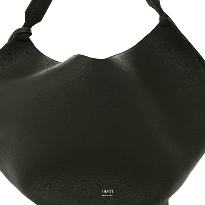 Khaite Pebbled Sport Calfskin Medium Lotus Tote Bottle Green 8 of 10