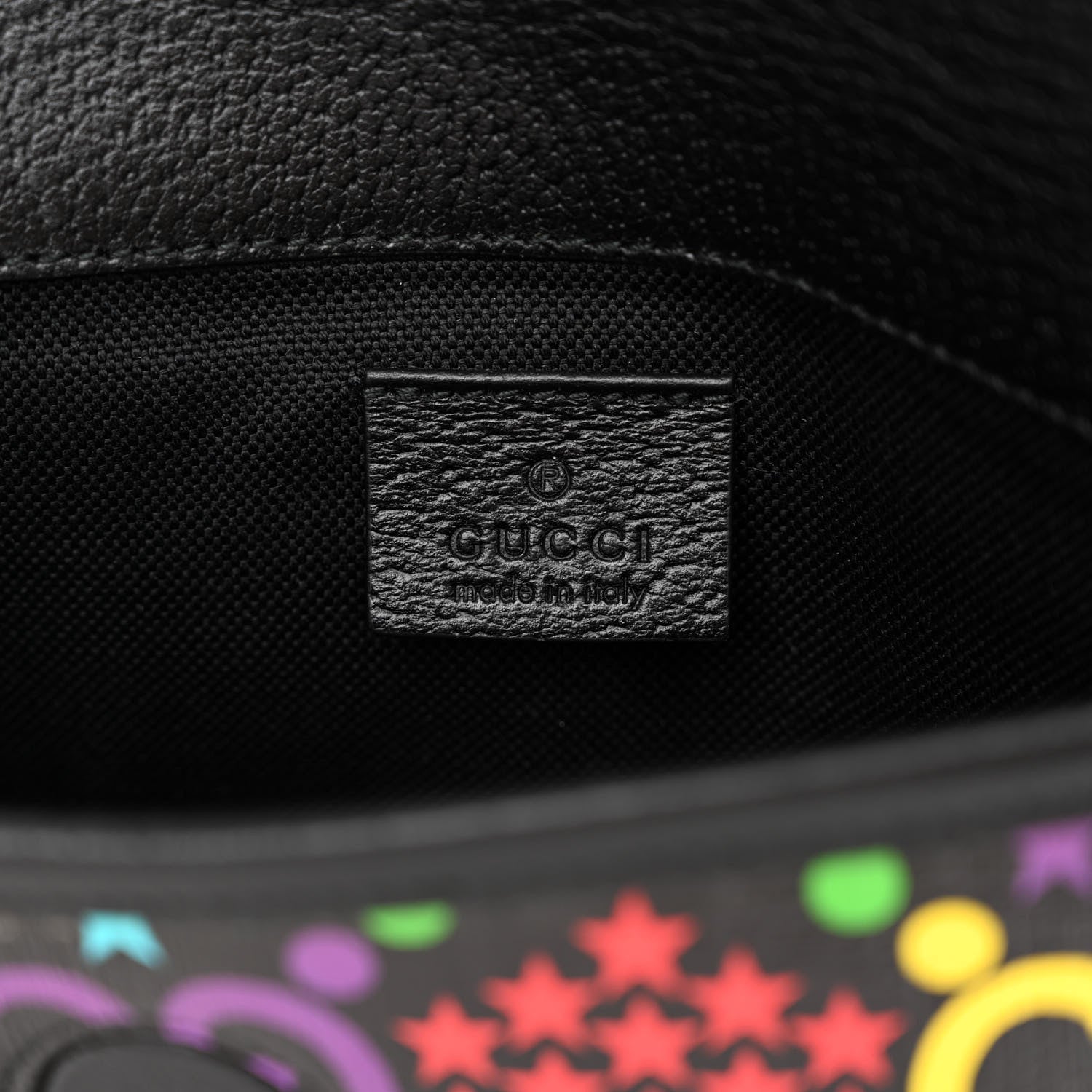 Gucci GG Supreme Monogram Psychedelic Slim Belt Bag Black 6 of 11