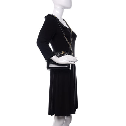 Chanel Aged Calfskin Chevron Quilted Small Gabrielle Hobo Black 2 of 11