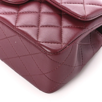 Chanel Lambskin Metal Quilted Mini Top Handle Rectangular Flap Burgundy 11 of 11