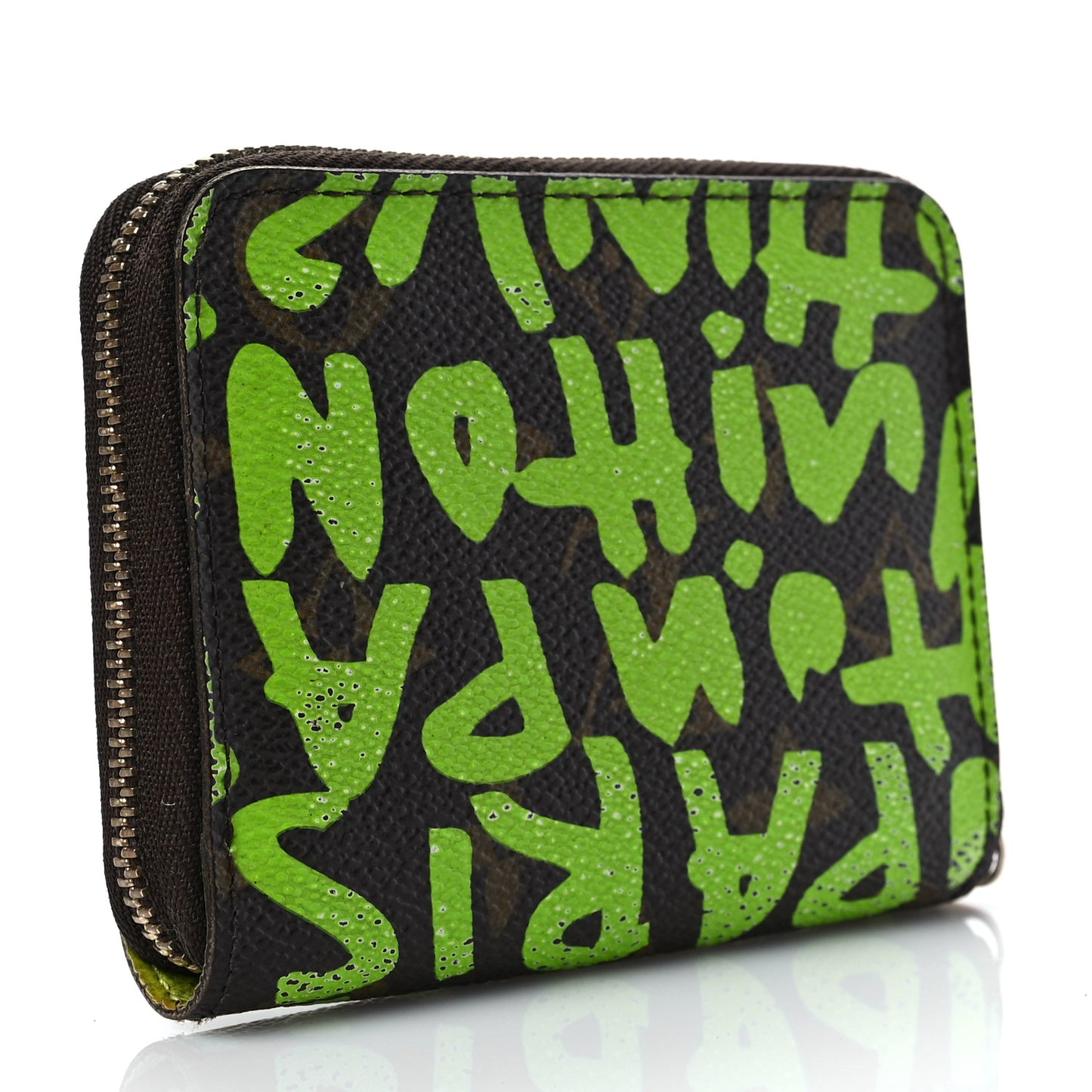 Monogram Graffiti Zippy Coin Purse Wallet Green