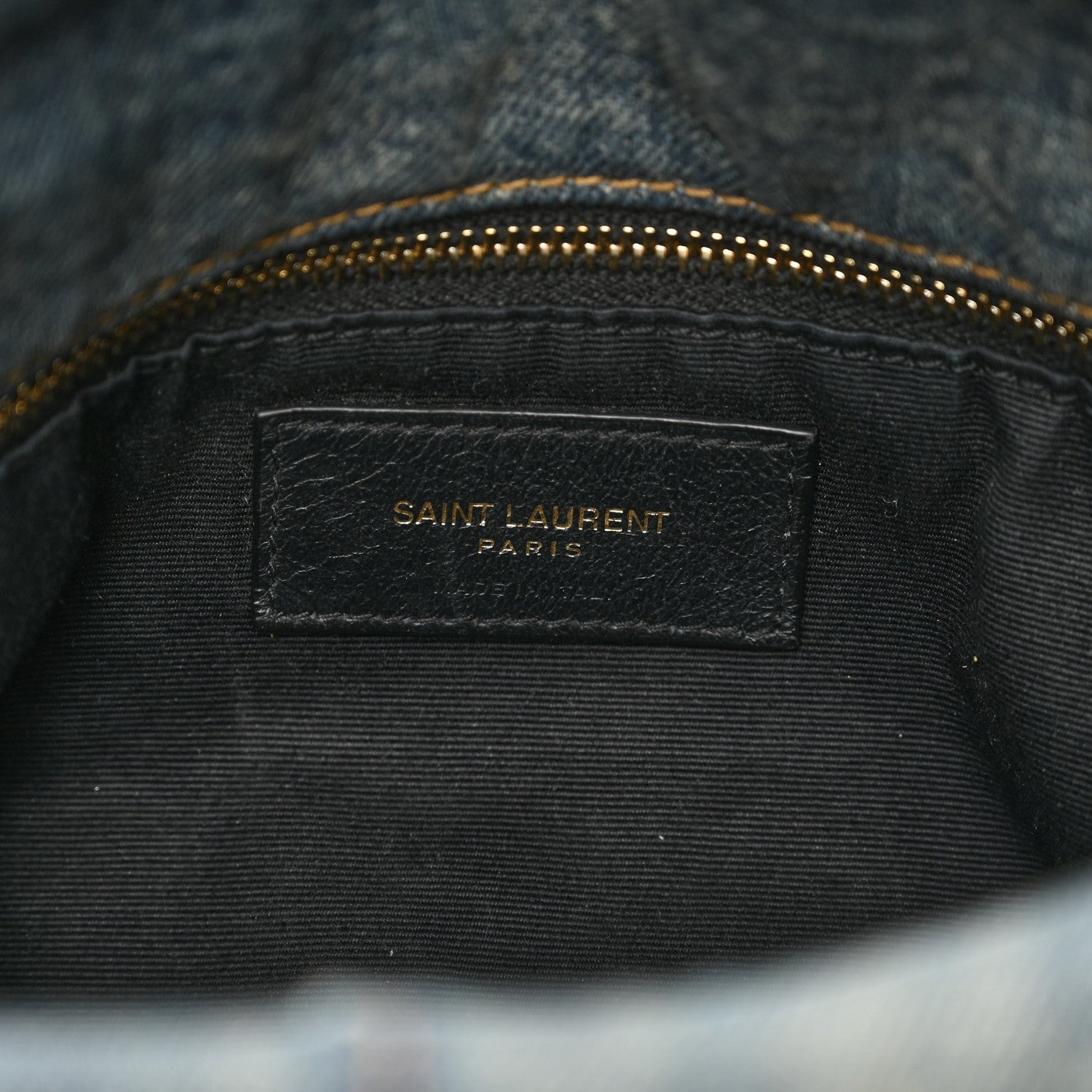 Saint Laurent Denim Quilted Small Loulou Puffer Monogram Chain Satchel Blue Cinnamon 6 of 9
