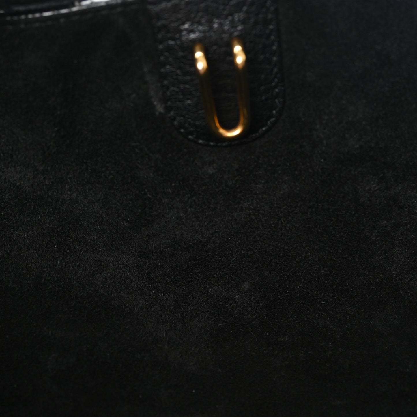 Soft Grained Calfskin Sangle Bucket Bag Black