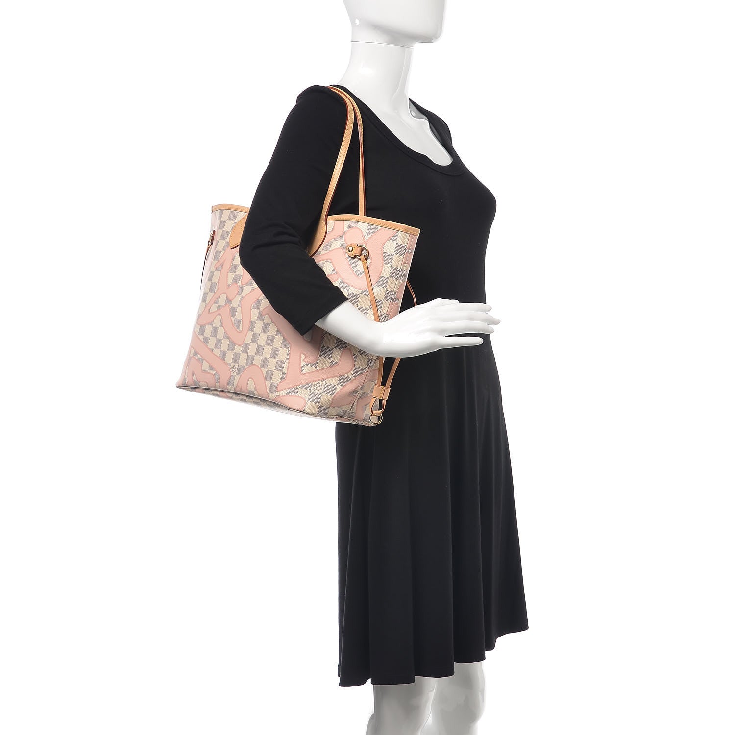Louis Vuitton Damier Azur Tahitienne Neverfull MM 2 of 10