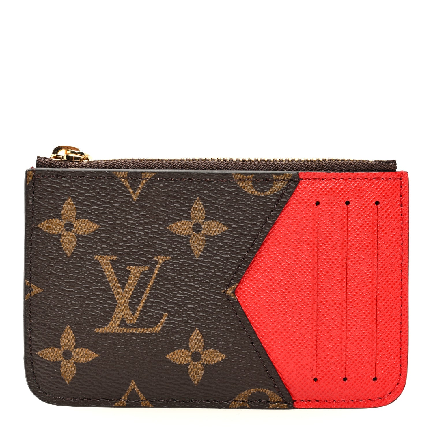 Louis Vuitton Monogram Zipped Romy Card Holder Red 1 of 7