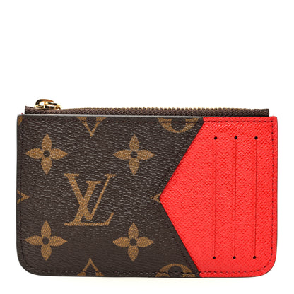 Louis Vuitton Monogram Zipped Romy Card Holder Red 1 of 7