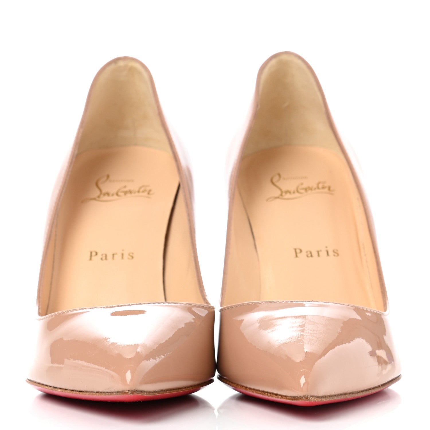 Christian Louboutin Patent Pigalle 85 Pumps 37 Nude 2 of 7