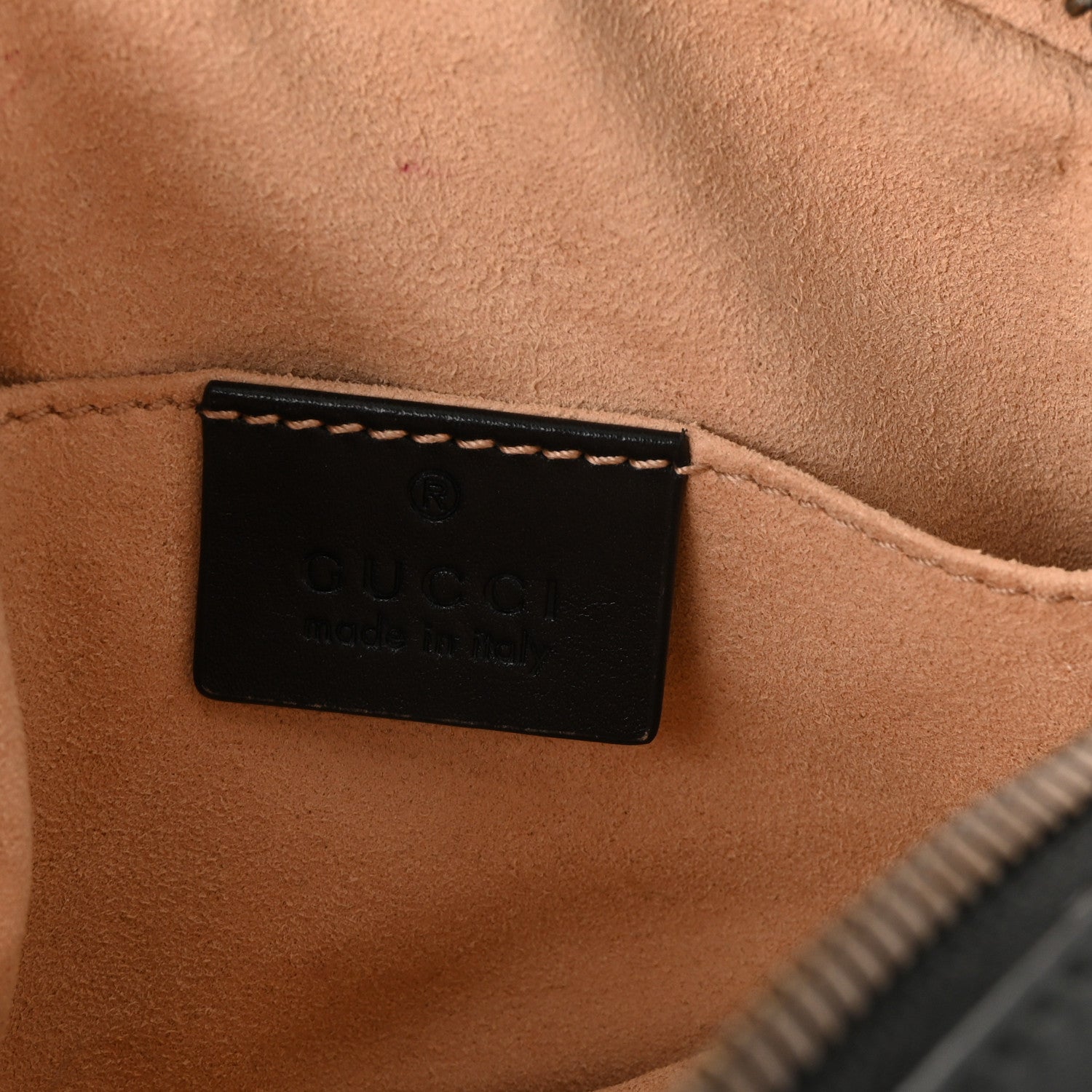 Gucci Calfskin Matelasse GG Marmont Belt Bag 85 34 Black 6 of 10